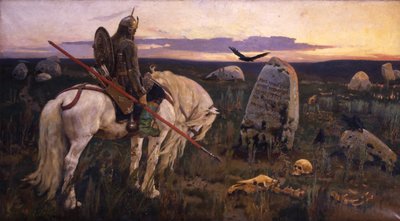 Cavaleiro na encruzilhada de Victor Mikhailovich Vasnetsov